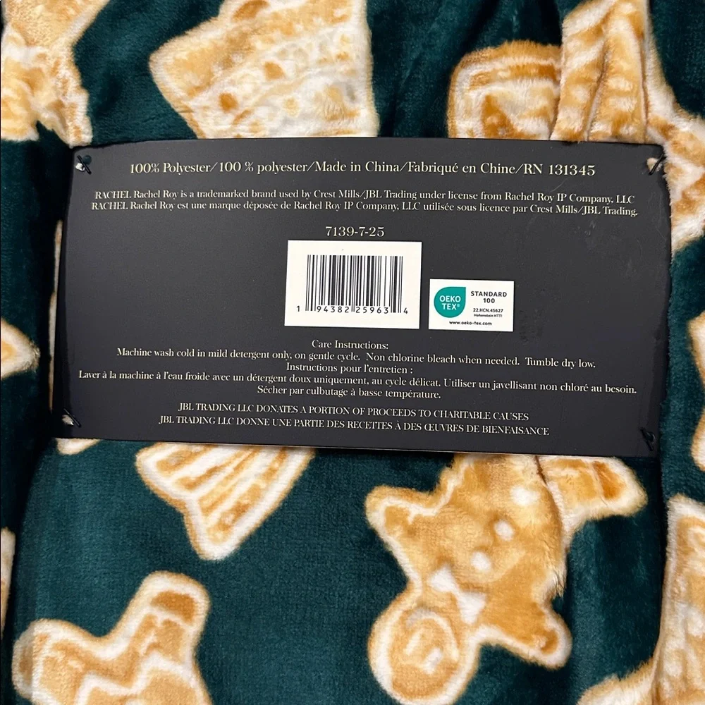 Rachel Rachel Roy Holiday Gingerbread Plush Throw